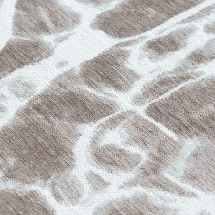 8' Gray Round Abstract Non Skid Area Rug