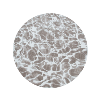 8' Gray Round Abstract Non Skid Area Rug