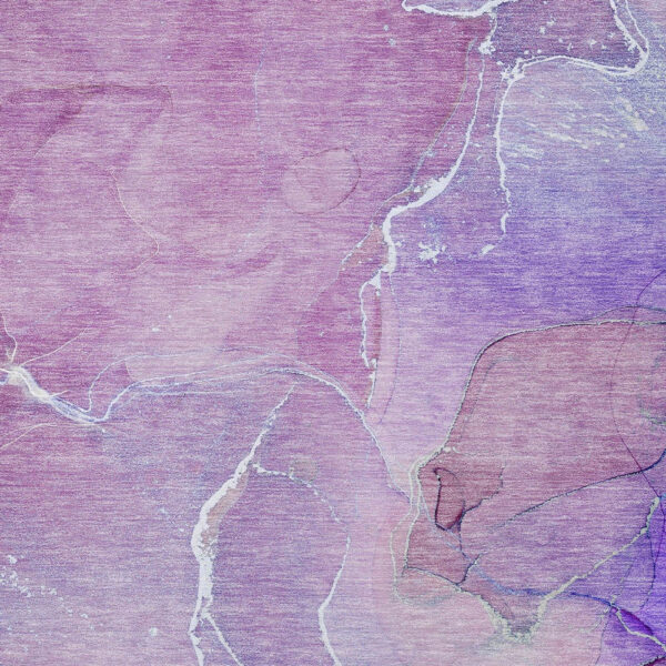 3' X 5' Purple Abstract Washable Non Skid Indoor Outdoor Area Rug