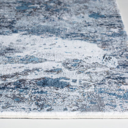 5’ x 8’ Gray Blue Abstract Galaxy Area Rug