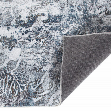 5’ x 8’ Gray Blue Abstract Galaxy Area Rug