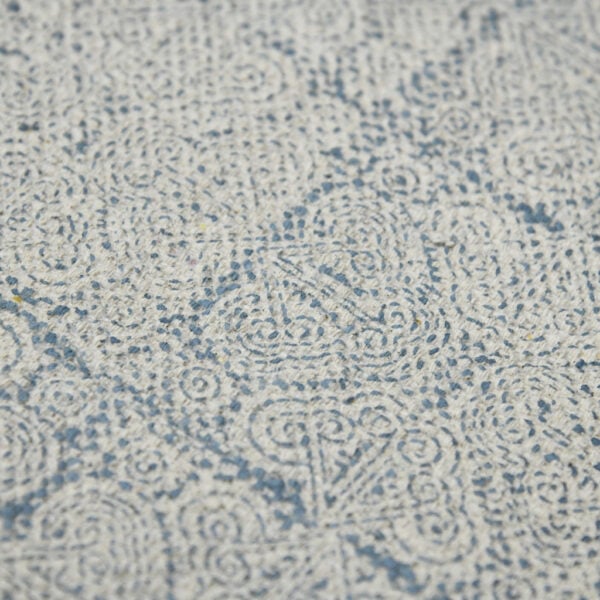 8' Blue Oriental Flatweave Handmade Distressed Runner Rug With Fringe