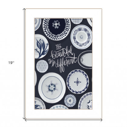 Its Beautiful To Be Different 1 White Framed Print Wall Art
