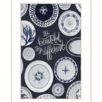 Its Beautiful To Be Different 1 White Framed Print Wall Art