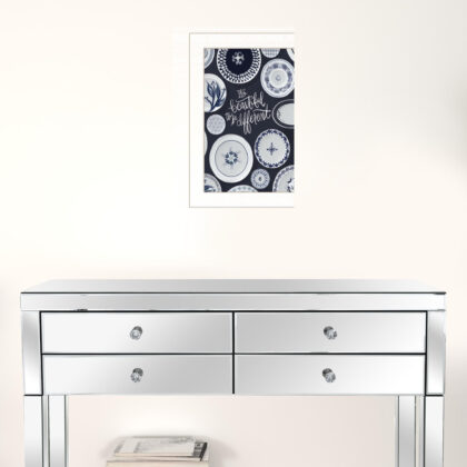 Its Beautiful To Be Different 1 White Framed Print Wall Art