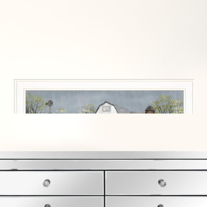 Spring On The Farm 1 White Framed Print Wall Art