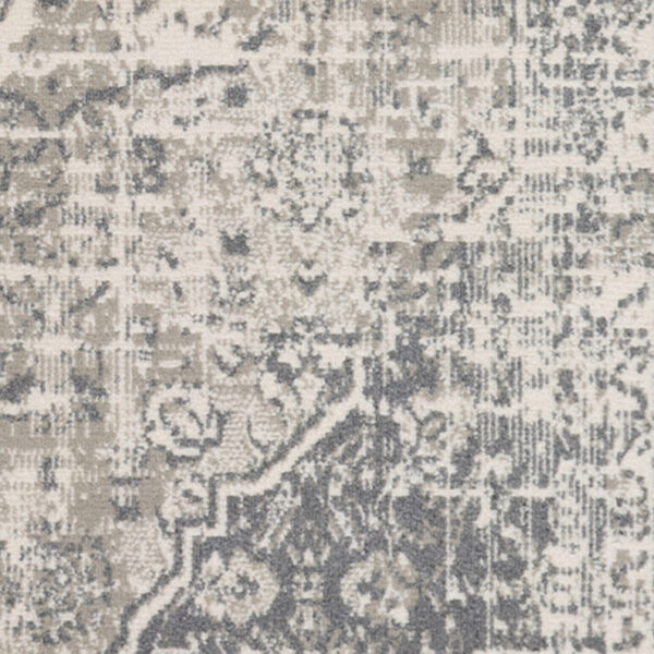 9' x 12' Gray Medallion Power Loom Area Rug