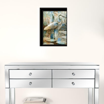 Marsh Herons I 2 Black Framed Print Wall Art