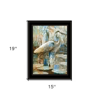 Marsh Herons I 2 Black Framed Print Wall Art