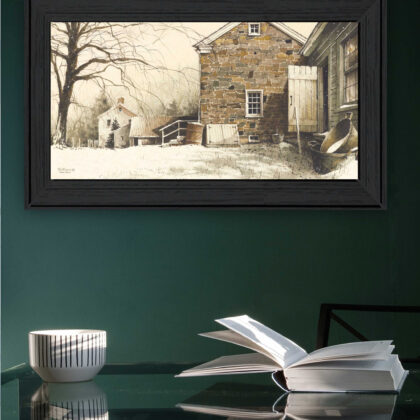 Back Door Black Framed Print Wall Art