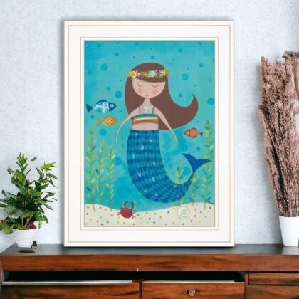 Under The Sea 3 White Framed Print Wall Art