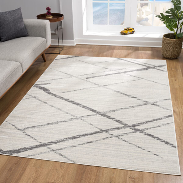 6' X 9' Gray Geometric Dhurrie Area Rug
