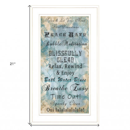 Paris Bath 1 White Framed Print Wall Art