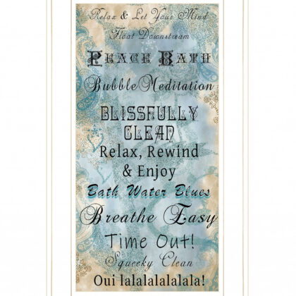 Paris Bath 1 White Framed Print Wall Art