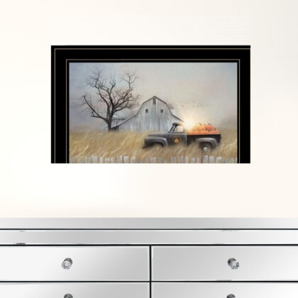 Fall Pumpkin Harvest 3 Black Framed Print Wall Art