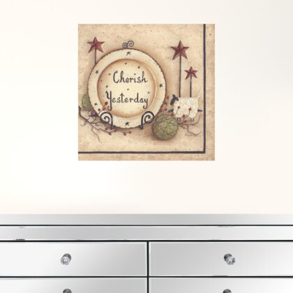 Cherish Yesterday 2 Black Framed Print Wall Art