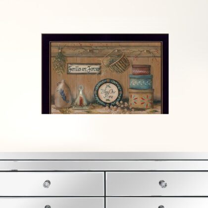 Treasures On The Shelf II 1 Black Framed Print Wall Art