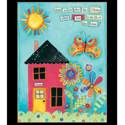 There is No Place Like Home Black Framed Print Wall Art
