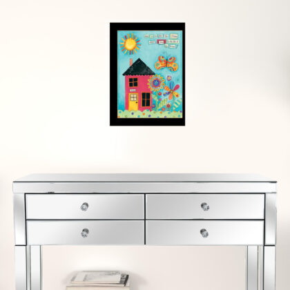 There is No Place Like Home Black Framed Print Wall Art
