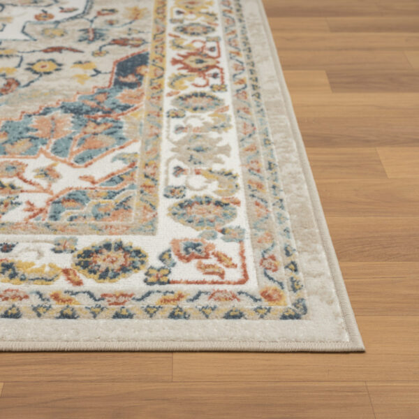 5' x 7' Ivory Abstract Area Rug