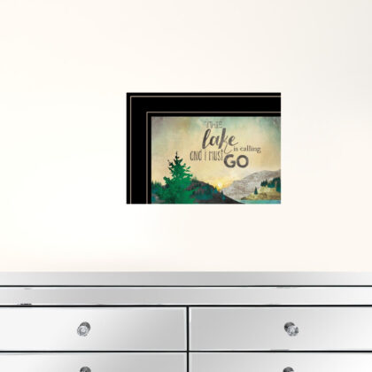Set Of Two Lake Or Sunshine 2 Black Framed Print Wall Art