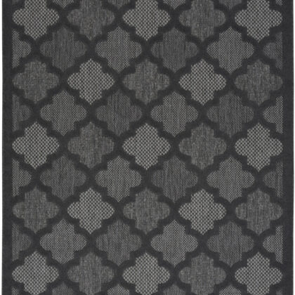 6' X 9' Charcoal and Gray Indoor Outdoor Area Rug