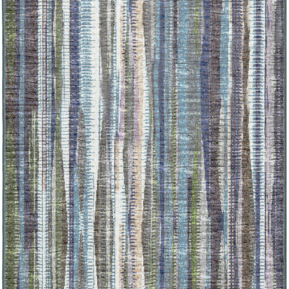 12' Blue and Ivory Ombre Hand Tufted Runner Rug