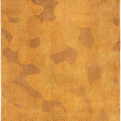 7' x 9' Yellow Abstract Non Skid Area Rug