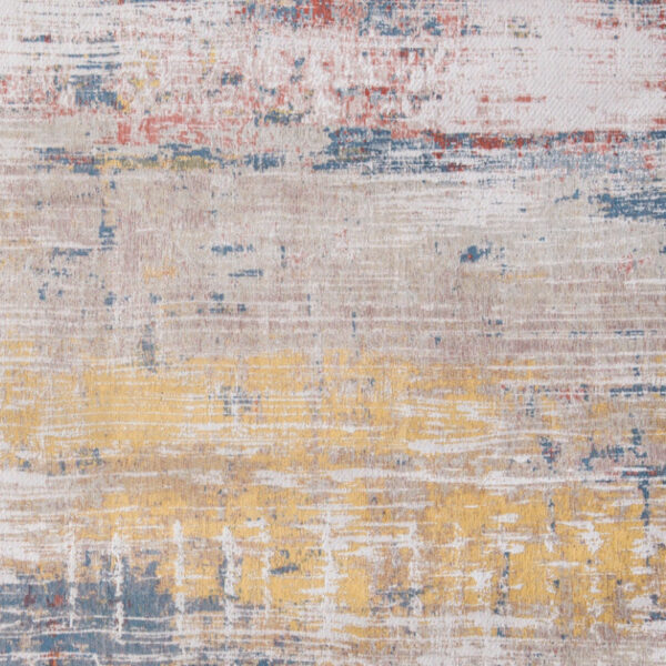 3' X 5' White Abstract Non Skid Area Rug