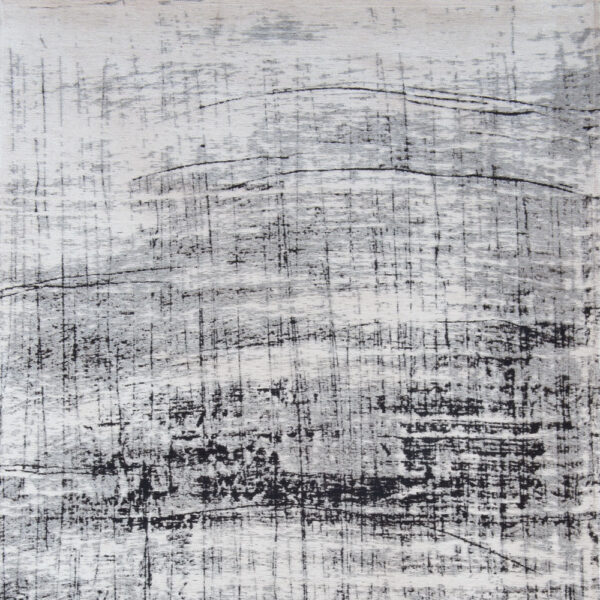 9' X 13' Black and White Abstract Non Skid Area Rug