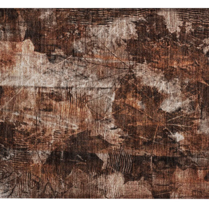 2' X 3' Orange Floral Washable Non Skid Indoor Outdoor Area Rug