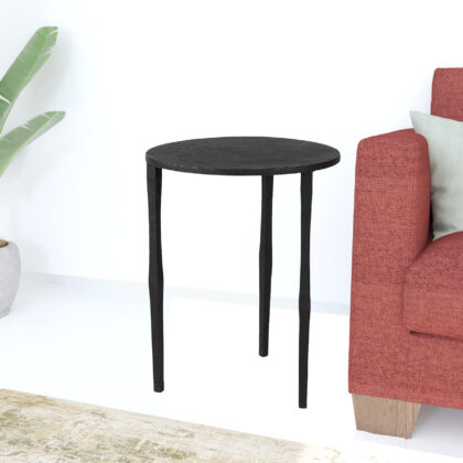 Minimal Black Iron Side Table