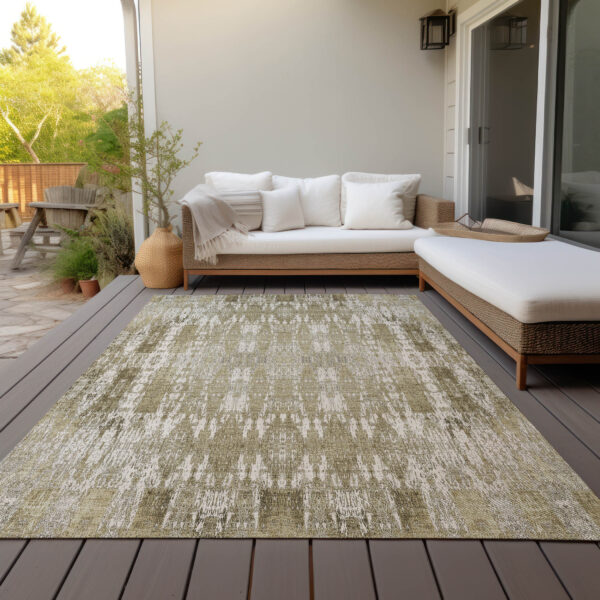 8' X 10' Beige Ivory And Tan Moroccan Washable Indoor Outdoor Area Rug
