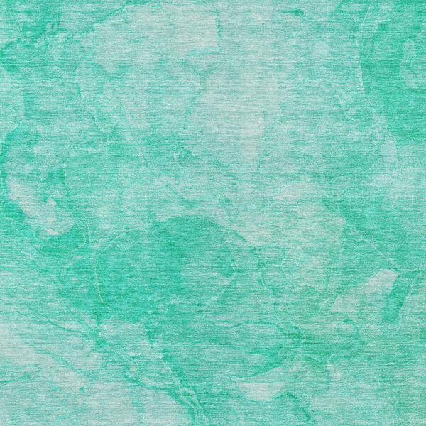 9' X 12' Teal Blue And Aqua Nautical Washable Indoor Outdoor Area Rug