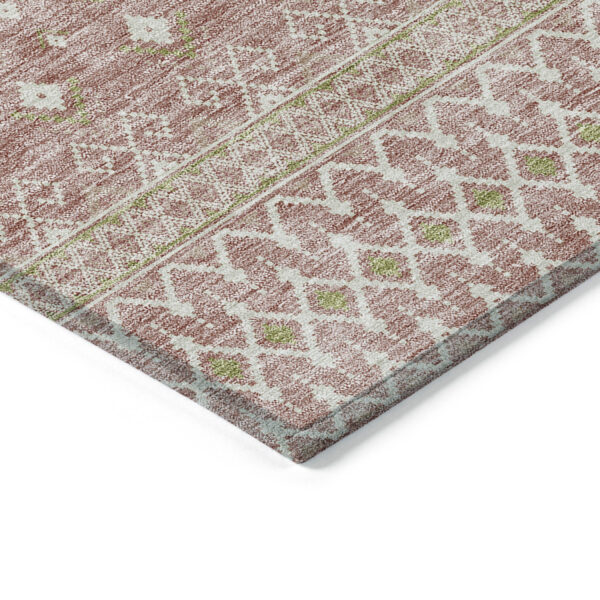 10' X 14' Blush Gold And Ivory Tribal Washable Indoor Outdoor Area Rug