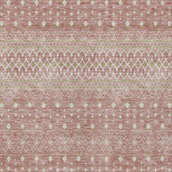 10' X 14' Blush Gold And Ivory Tribal Washable Indoor Outdoor Area Rug
