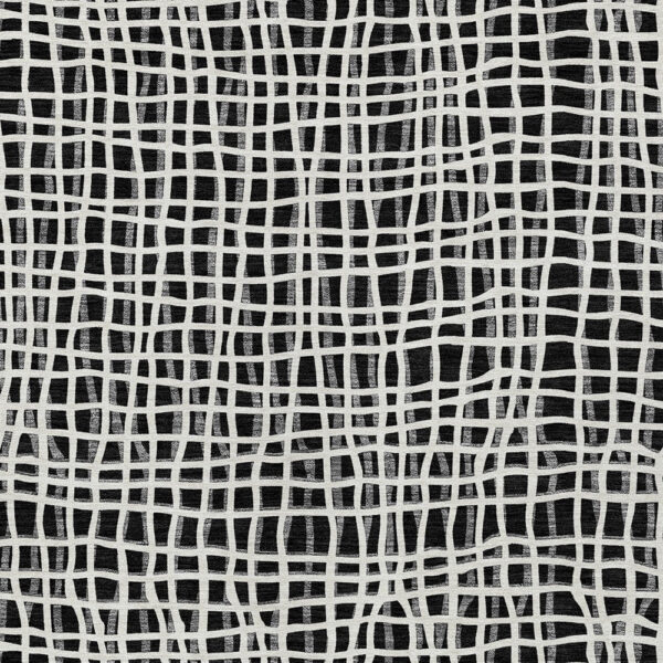 8' X 10' Black Gray And Ivory Striped Washable Indoor Outdoor Area Rug