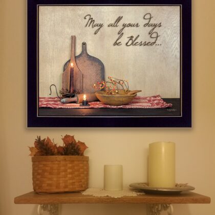 May All Your Days Be Blessed Black Framed Print Wall Art
