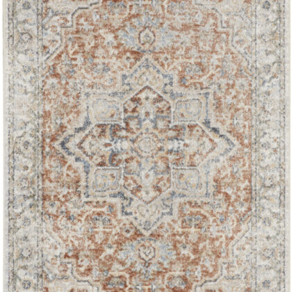 4' X 6' Gold Oriental Power Loom Washable Area Rug