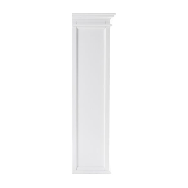 White Solid Wood Adjustable Four Tier Bookcase