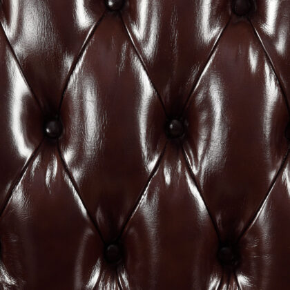 50" Espresso Faux Leather Tufted Wingback Chair