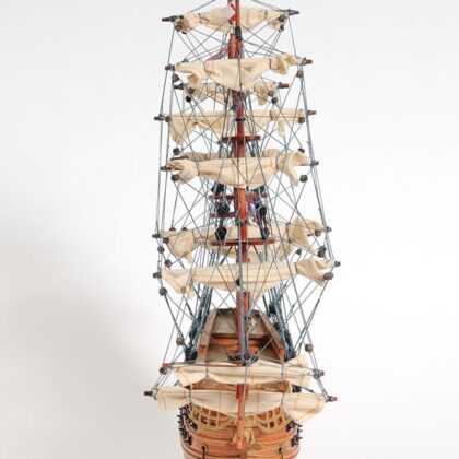 18" Wood Brown HMS Victory Hand Painted Decorative Boat