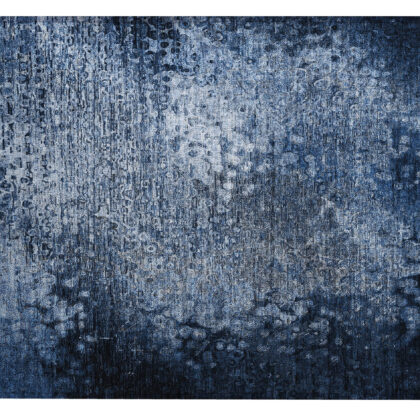 2' X 3' Blue Washable Non Skid Indoor Outdoor Area Rug