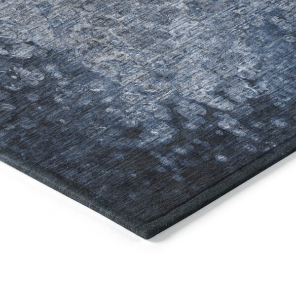 2' X 3' Blue Washable Non Skid Indoor Outdoor Area Rug