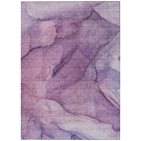 8' X 10' Purple Lilac And Lavender Abstract Washable Indoor Outdoor Area Rug