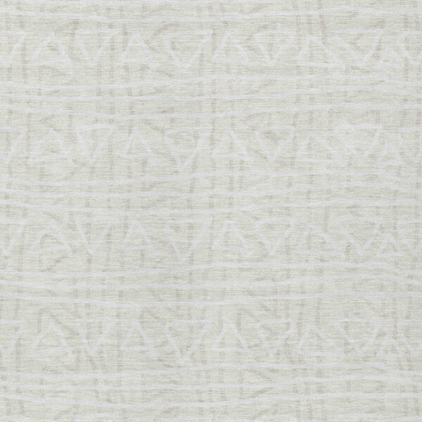 10' X 14' Ivory And Beige Geometric Washable Indoor Outdoor Area Rug
