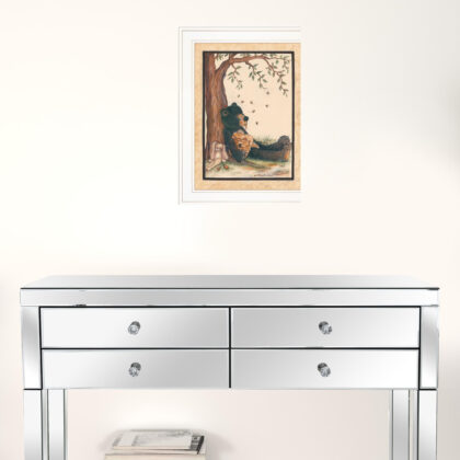 Nap Time 1 White Framed Print Wall Art