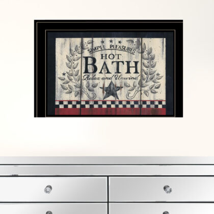 Hot Bath 14 Black Framed Print Wall Art