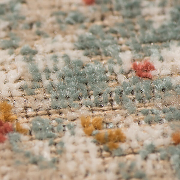 7' Beige Southwestern Power Loom Runner Rug With Fringe