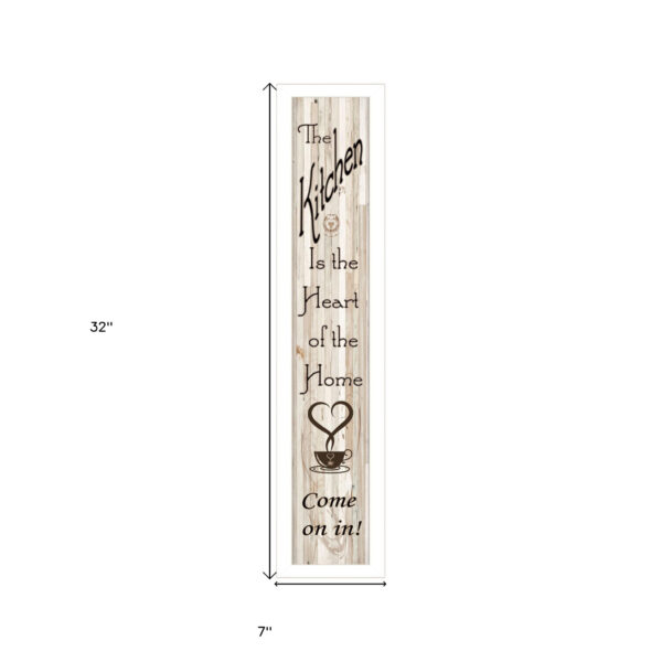 Kitchen Is The Heart Of The Home 10 White Framed Print Kitchen Wall Art